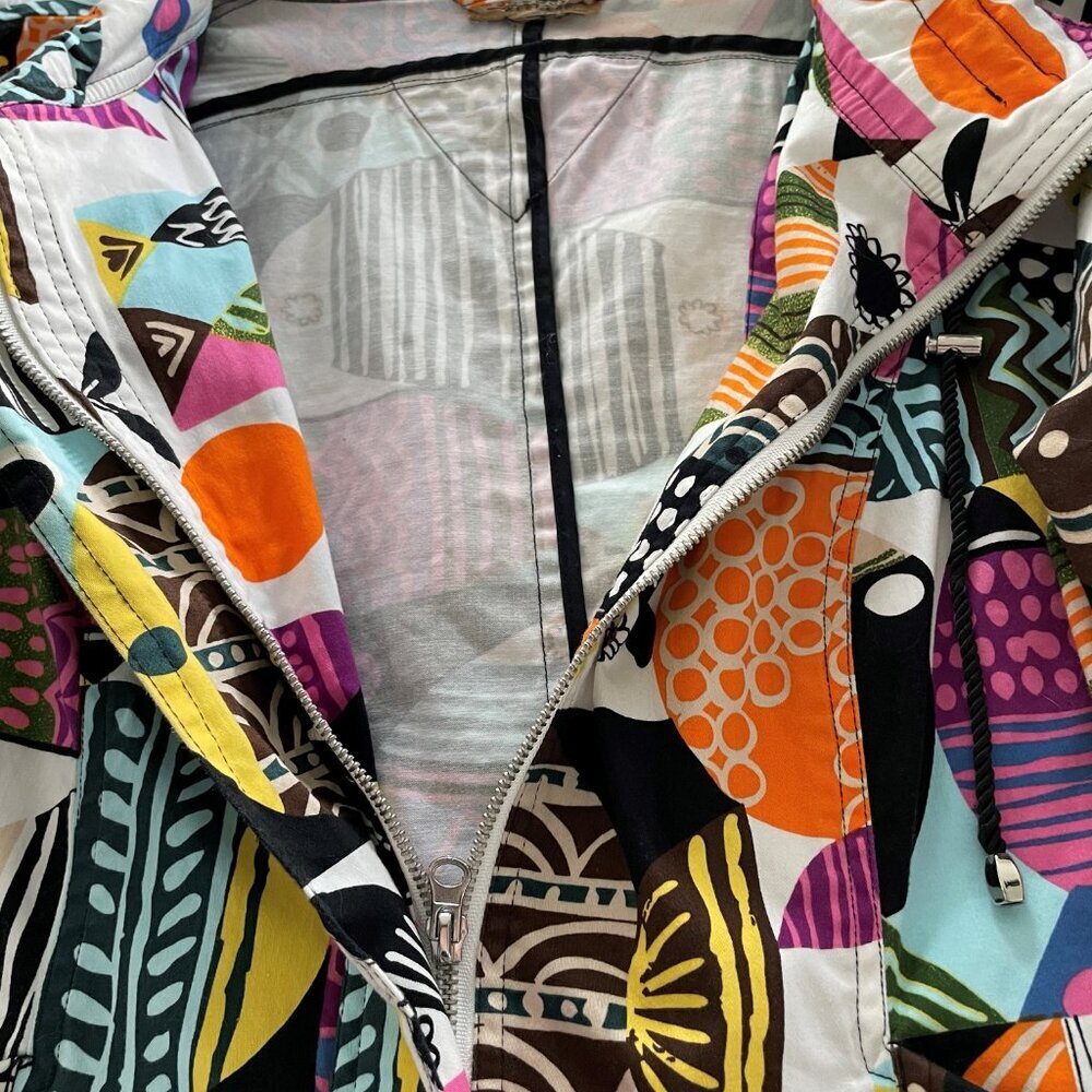 Peck & Peck Weekend Vibrant Multi-Color Tropical Women's Spring Jacket - Medium - Picture 4 of 11